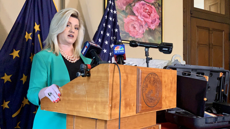 Holli Sullivan is a former state lawmaker from Evansville who was appointed by Gov. Eric Holcomb in March 2021 to lead the secretary of state’s office.  - IPB file photo
