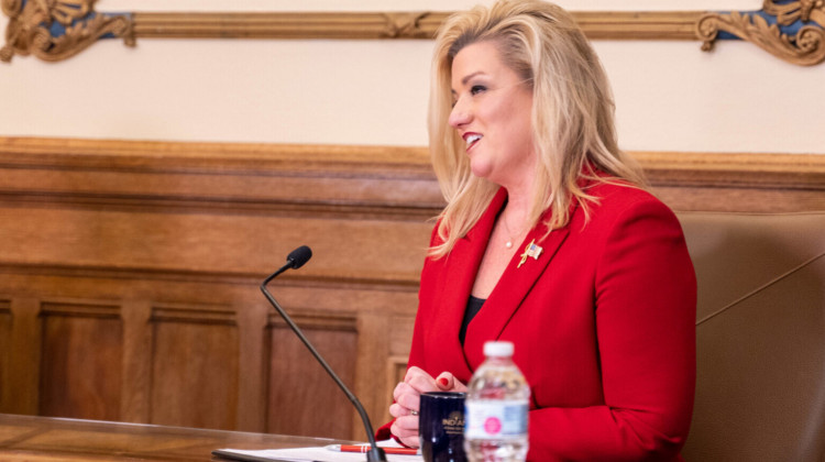 Secretary of State Holli Sullivan speaks with reporters in a virtual press conference after being appointed to the position. - Provided by the governor's office