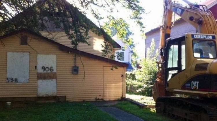 State officials Monday demolished this house as part of a statewide blight removal effort. - NEAR via flickr