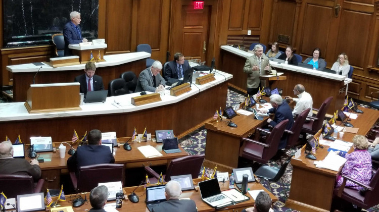 HB 1003’s author, Rep. Dale DeVon (R-Granger) introduces the bill to his chamber’s committee Wednesday. - Jeanie Lindsay/IPB News