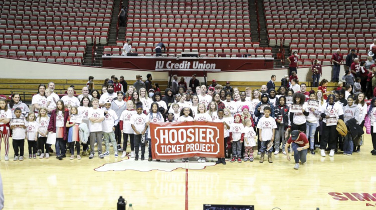 The Hoosier Ticket project donated $75,000 worth of tickets last year. The group also hosted a "Ball in the Hall" event for kids with the women's basketball team. - Courtesy of the Hoosier Ticket Project