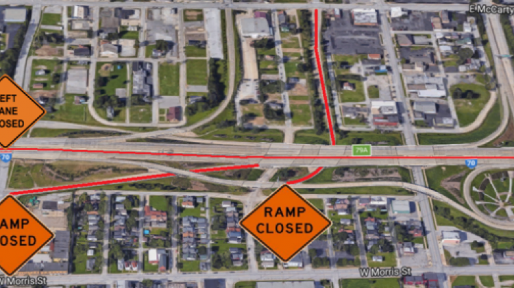 I-70 Lane, Ramp Closures Tonight