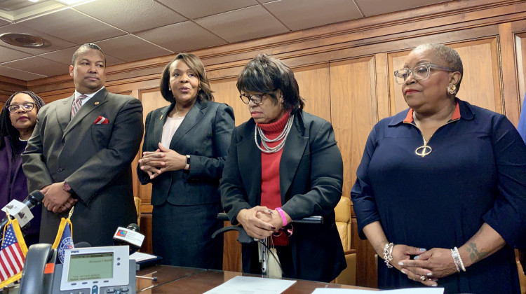 The Indiana Black Legislative Caucus discusses its 2020 agenda.  - Brandon Smith/IPB News