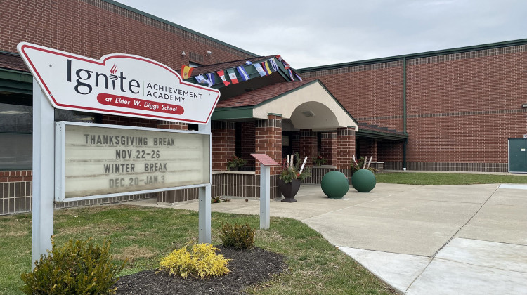 Ignite Indy Achievement Academy began operating Elder W. Diggs School 42 on West 25th Street in the summer of 2017. Indianapolis Public Schools wants to end its contract with Ignite over low academic performance and other issues.  - (Elizabeth Gabriel/WFYI)