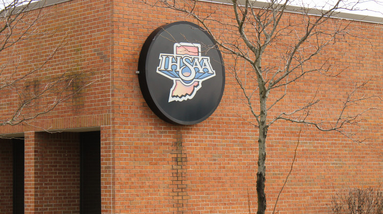 The Indiana High School Athletic Association on Wednesday commended Gov.  Eric Holcomb's veto of a bill banning transgender females from participating in girls school sports.  - Lauren Chapman/IPB News