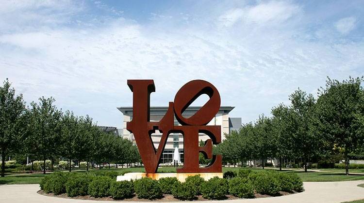Robert Indiana's LOVE sculpture outside the Indianapolis Museum of Art - Doug Jaggers