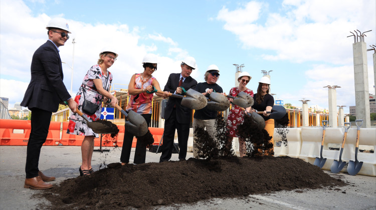 Officials break ground on new project. Photo provided by City of Indianapolis.