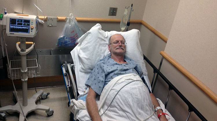 James Kidwell, 57, waits to receive a procedure that could beat back an invasion of harmful bacteria called Clostridium difficile, or C-diff, in his colon. - Jake Harper