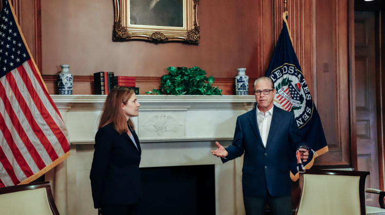 U.S. Sen. Mike Braun (R-Ind.) meets with Supreme Court nominee Amy Coney Barrett.  - Courtesy of Sen. Braun's office