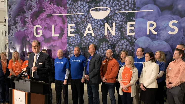 Gleaners and Anthem announce extension of partnership. - Jill Sheridan/WFYI