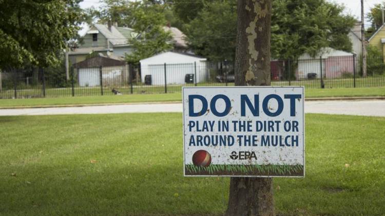 Clean up begins soon on one of the sections of the lead contaminated West Calumet neighborhood in East Chicago, Indiana. - Nick Janzen/IPBS