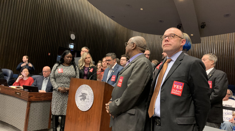 Council members support clean energy push. - Jill Sheridan/WFYI