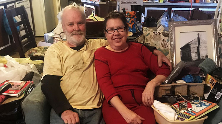 Dennis Pond and his wife Gay pose in their home in Casey County, Kentucky. - Lisa Gillespie/Side Effects Public Media