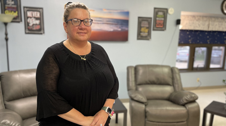 Christina Gerlach is a crisis services manager at UnityPlace, a Living Room managed by UnityPoint Health in Peoria, Illinois. - Carter Barrett / Side Effects Public Media