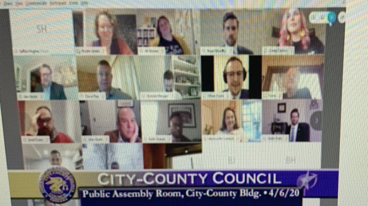 The special meeting of the City-County Council was held online, Monday, April 6, 2020. - Jill Sheridan/WFYI New