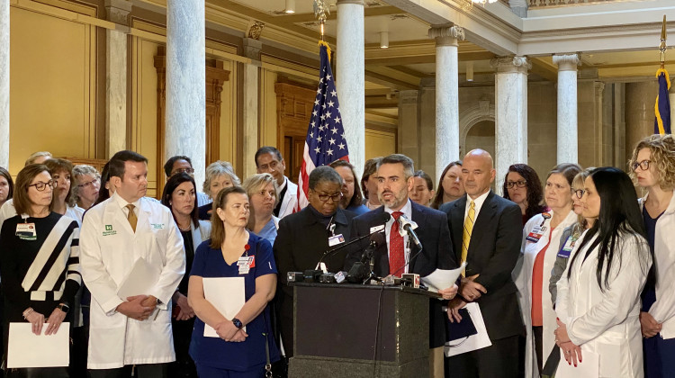 Indiana Hospital Association President Brian Tabor urged lawmakers to replace the language of House Bill 1004 before the Senate voted to do just that. - Darian Benson/IPB News