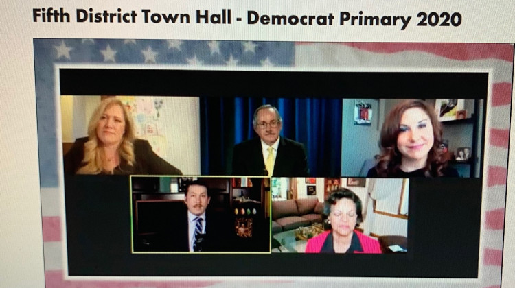 The town hall was held virtually.  - Jill Sheridan WFYI