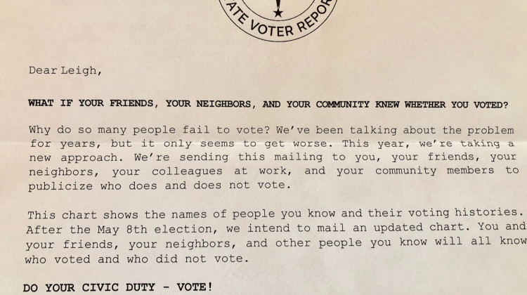 Hoosiers Warned About Voter Participation Letter
