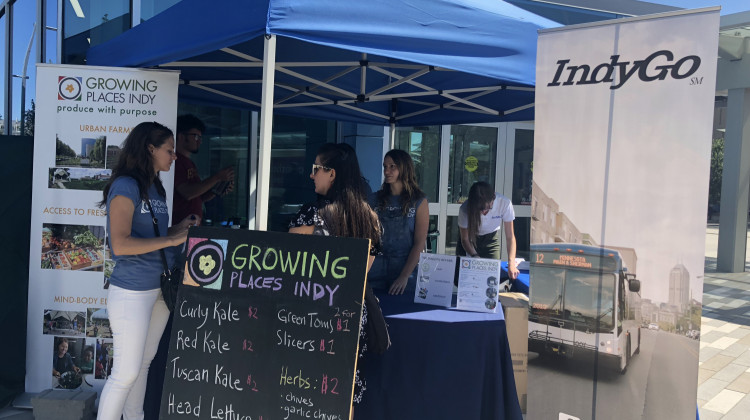 On Fridays through October, fresh produce will be available for sale at the Downtown Transit Center. - Carter Barrett/WFYI