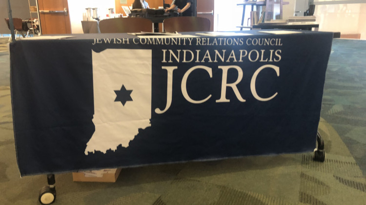 The Indianapolis Jewish Community Relations Council hosted the symposium on anti-Semitism in the Indianapolis Central Library.