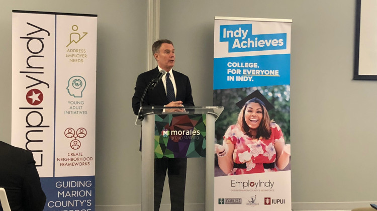 The program established by Indianapolis Mayor Joe Hogsett will also offer scholarships and grants to some low-income students. - Carter Barrett/WFYI