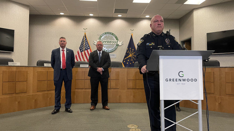 Greenwood Police Chief Jim Ison speaks at a press conference on Wednesday, Dec. 21, 2022. Greenwood police and the FBI said they don’t know why the gunman chose to carry out the incident, but they have learned more about his past and interests. - Katrina Pross/WFYI