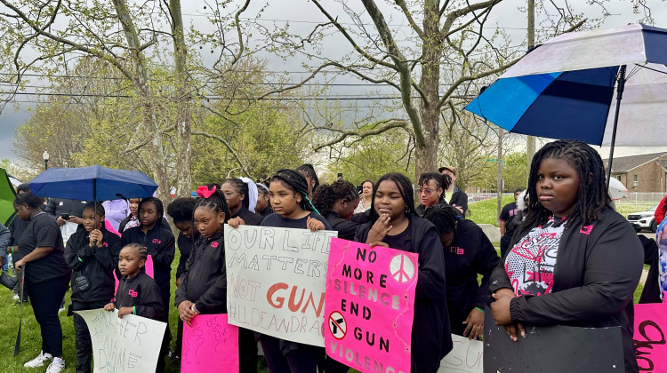 ‘One person is too many’: Indianapolis youth walk to raise awareness around gun violence impact