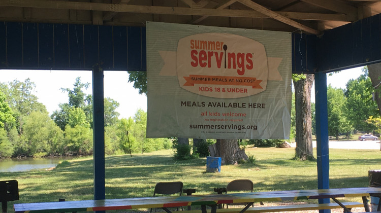 Indy Parks kicked off the Summer Servings program with an event in Riverside Park Wednesday. - Katie Simpson/WFYI