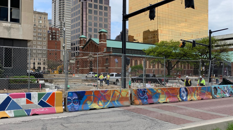 Market Street construction. - Jill Sheridan WFYI