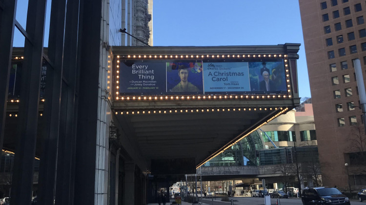 The Indiana Repertory Theatre in downtown Indianapolis held a sensory-friendly performance of "A Christmas Carol" on Dec. 26. The performance is geared toward people with autism. - Lauren Bavis/Side Effects Public MediaLauren Bavis/Side Effects Public Media