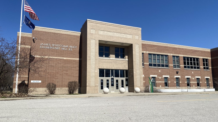 The exterior of James Whitcomb Riley School 43 in the midtown neighborhood. - Elizabeth Gabriel/WFYI News