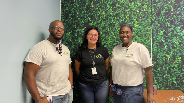 Lee Ivey, Presley Gillespie, and Teena Turner are members of the city's CLCR Team.  - Katrina Pross/WFYI News