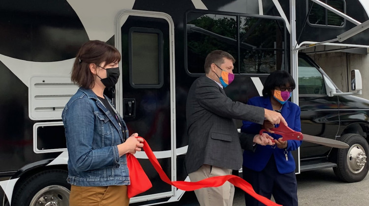 New mobile clinic at Damien Center will offer safe syringe exchange. (Jill Sheridan WFYI)