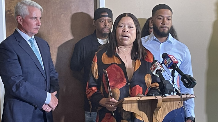 Vickie Driver and her grandson Anthony Maclin filed a federal lawsuit against the city and police. - Katrina Pross/WFYI News.