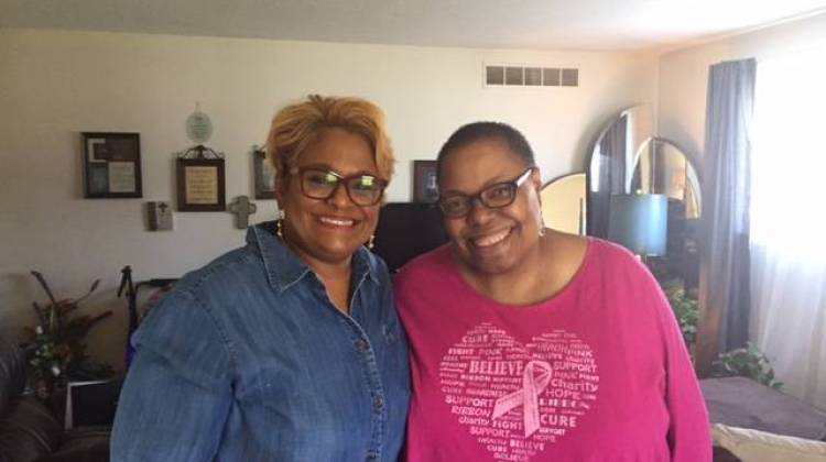 LaCheryl Hampton and Kelly Feyock at Hampton's home in Indianapolis. - Jill Sheridan/IPB