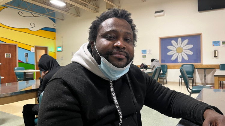 Kevin Hampton spends part of his day at Horizon House. -  Jill Sheridan/WFYI