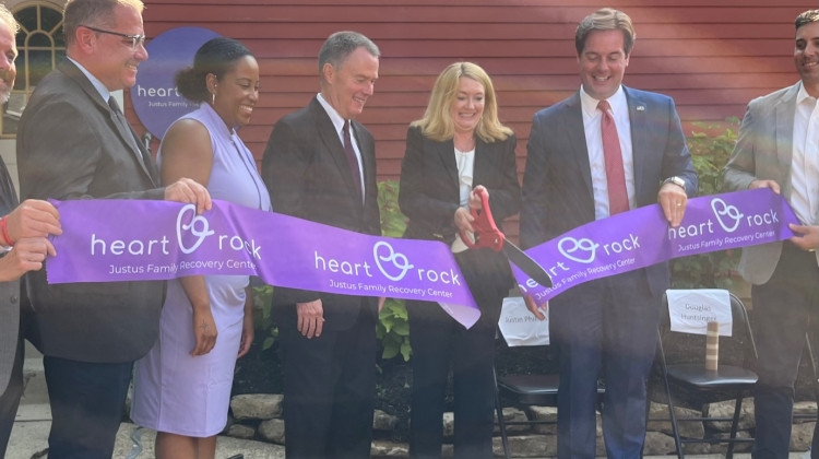 Ribbon cutting for the Heart Rock Recovery Center. - Jill Sheridan/WFYI