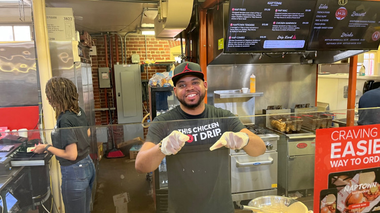 Chef Dave Brown at the City Market.  - Jill Sheridan/WFYI