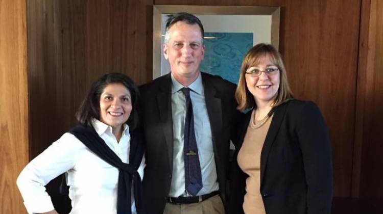 Dr. Maria Carrillo, Dr. Bruce Lamb and Dr. Liana Apostolova investigators with the LEADS trial. - Jill Sheridan/IPB News