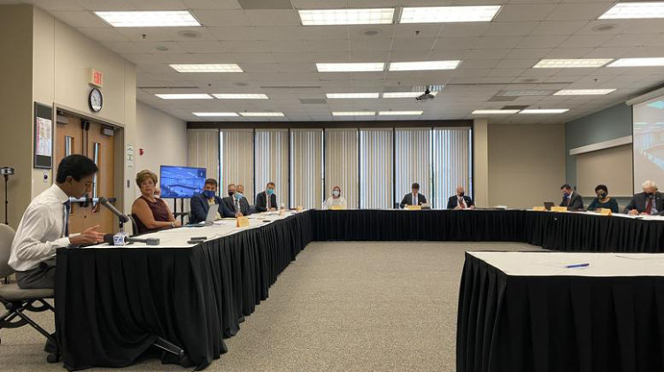 West Lafayette high school sophomore Rahul Durai addressed lawmakers at Friday's hearing. "I am here because today is not only about the decisions you will make when you get to session, but very much about the future of our state," Durai said. - Emilie Syberg/WBAA