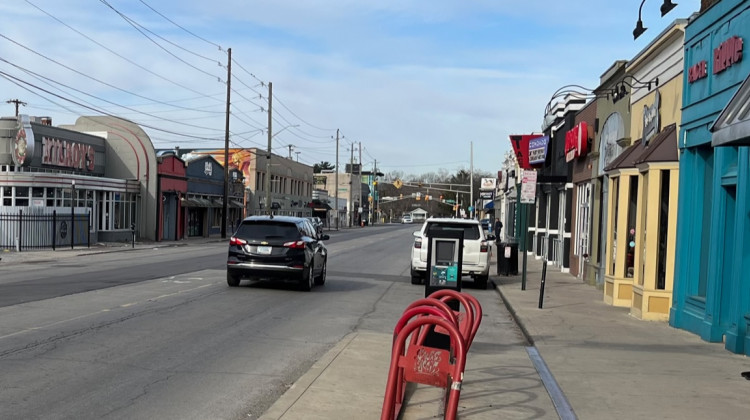 The western half of Broad Ripple Ave will soon close for construction.  - Jill Sheridan/WFYI
