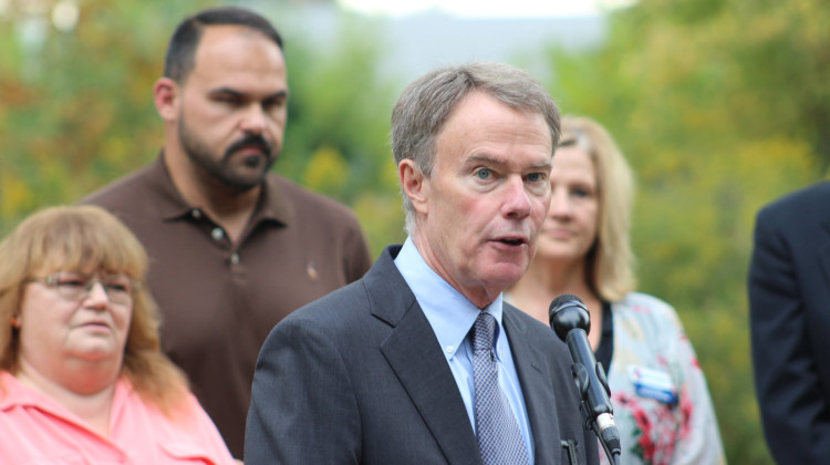 Indianapolis Mayor Joe Hogsett discusses study showing the impact of greenspaces on violent crime  - WBAA News/Ben Thorp