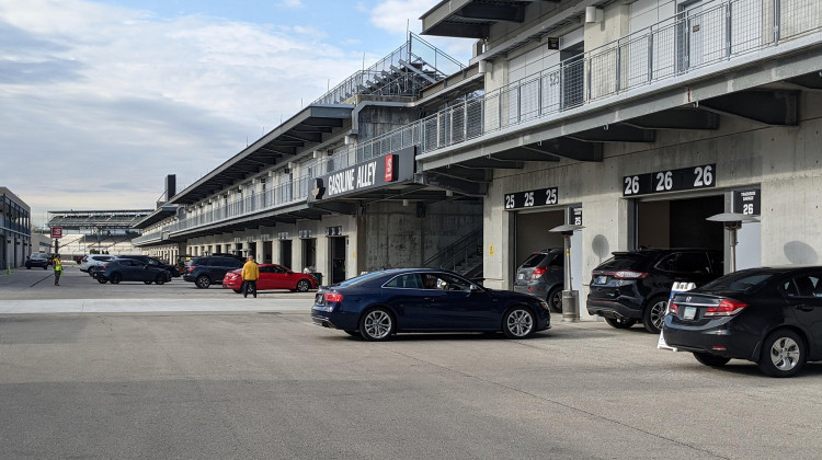 Hoosiers with appointments at the Indianapolis Motor Speedway received Moderna vaccines on Tuesday, after the state paused use of the Johnson & Johnson vaccine.  - Lauren Chapman/IPB News