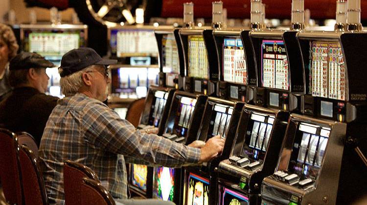 Visitors play the slot machines at the French Lick Resort-Casino in French Lick, Ind., Tuesday, Oct. 31. 2006.  - AP Photo/Darron Cummings