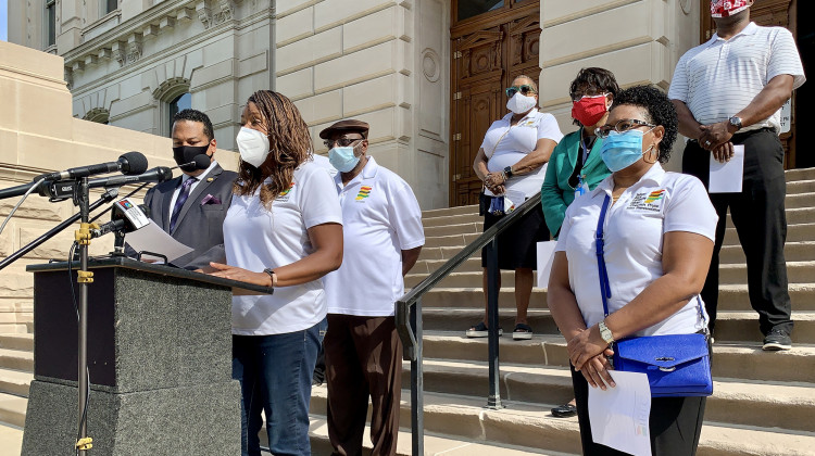 The Indiana Black Legislative Caucus unveiled the beginnings of its justice reform agenda in June 2020.  - Brandon Smith/IPB News