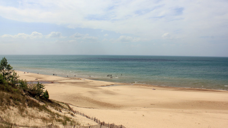 Indiana Dunes National Lakeshore is on the southern shore of Lake Michigan. (Wikimedia Commons)