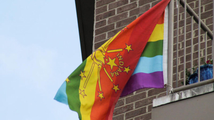 The lawsuit alleges the school's principal does not consider the Pendleton Heights GSA Club as an "official" student-led club, despite allowing it to meet on campus after school.  - Lauren Chapman/IPB News