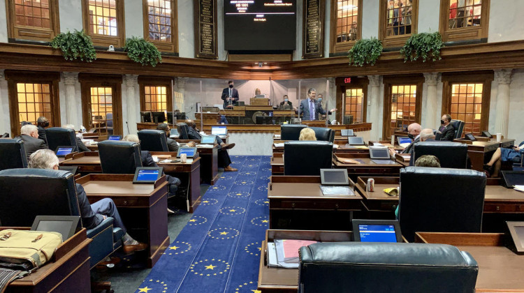The full Senate will vote on the redistricting bill Friday, sending it back to the House for a final vote before it heads to the governor. - Brandon Smith/IPB News