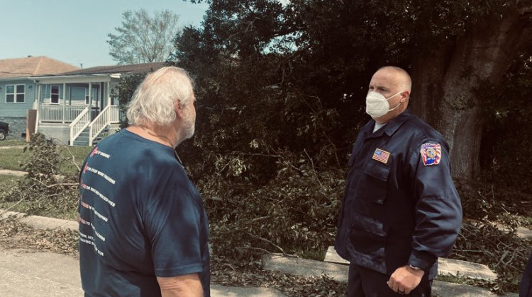 Members of Indiana Task Force 1 conduct secondary searches in Jefferson Parish LA assuring all residents are accounted healthy and have basic needs such as water. - Courtesy of Indiana Task Force 1