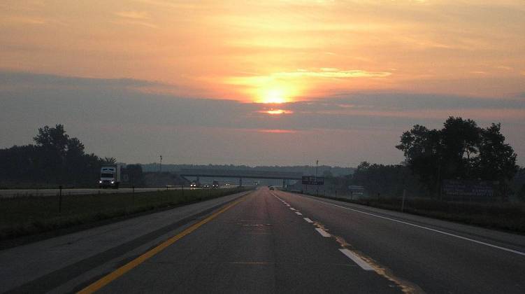 The Indiana Toll Road in northern Indiana.